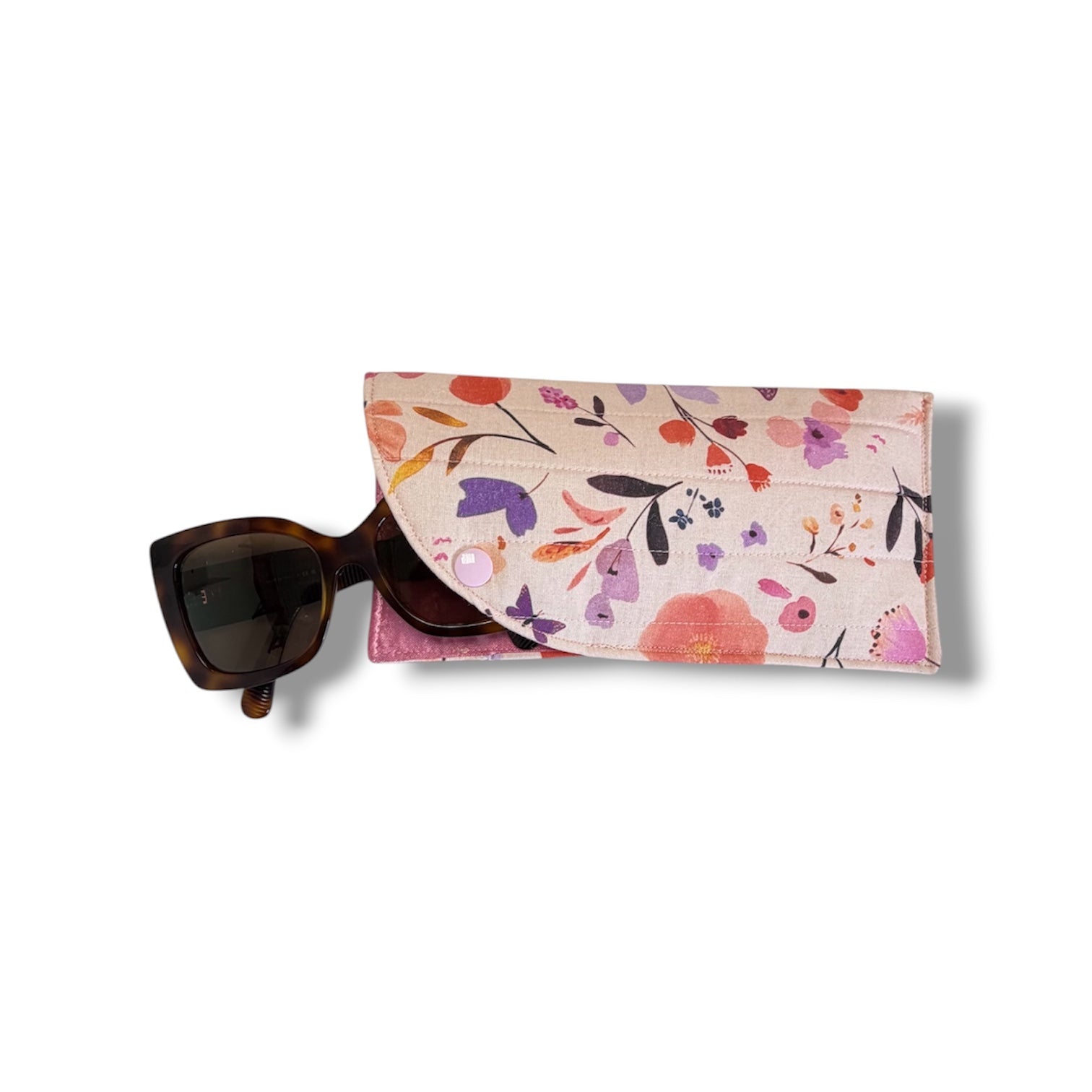 Étui à lunettes fleuri