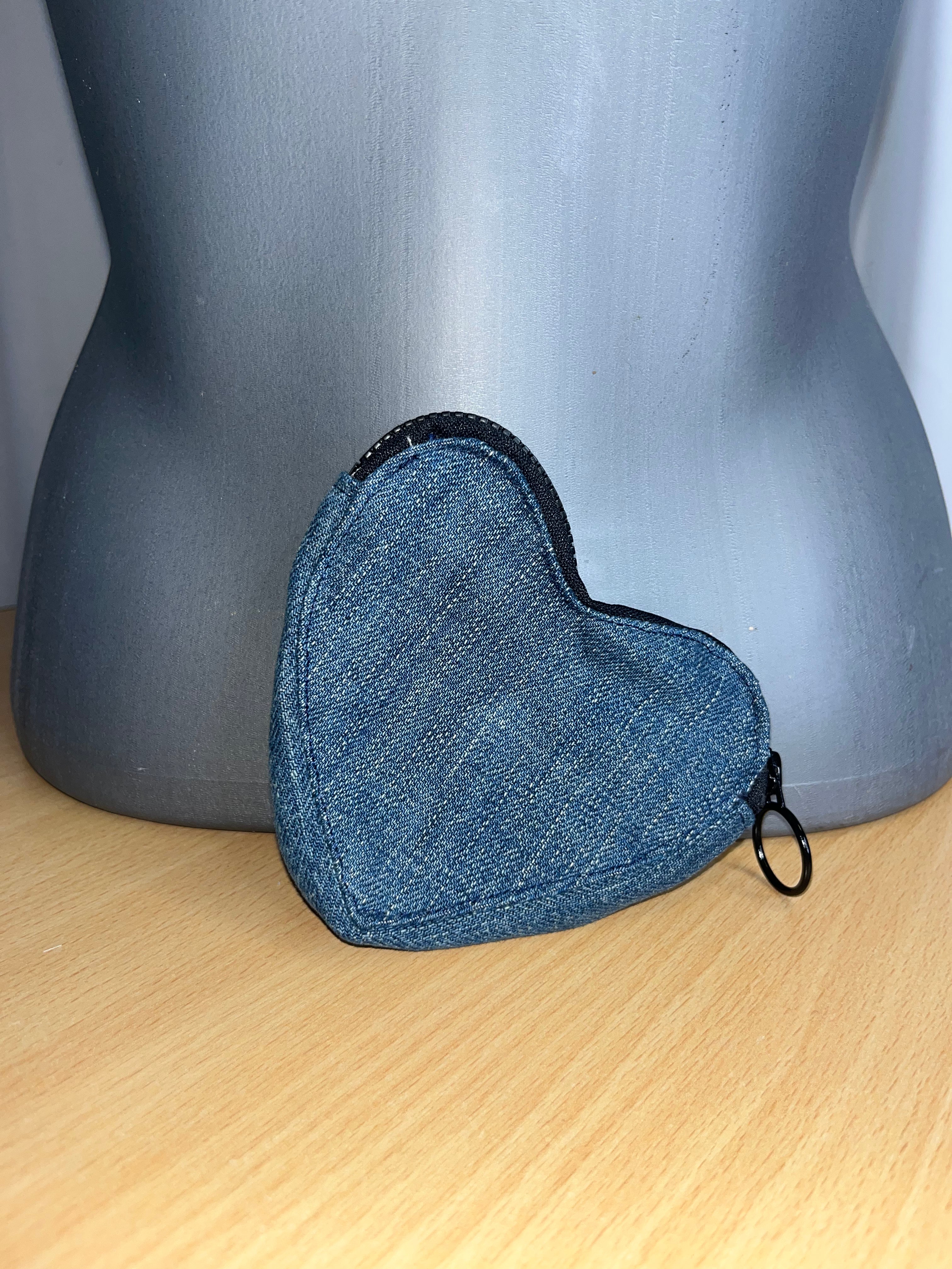 Porte-monnaie Denim "Cœur"