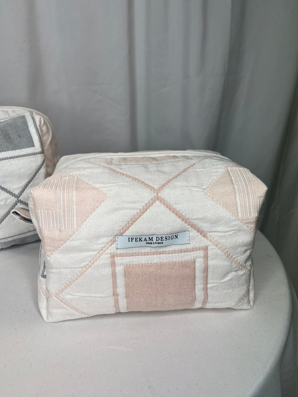 Pochette à maquillage rose pale