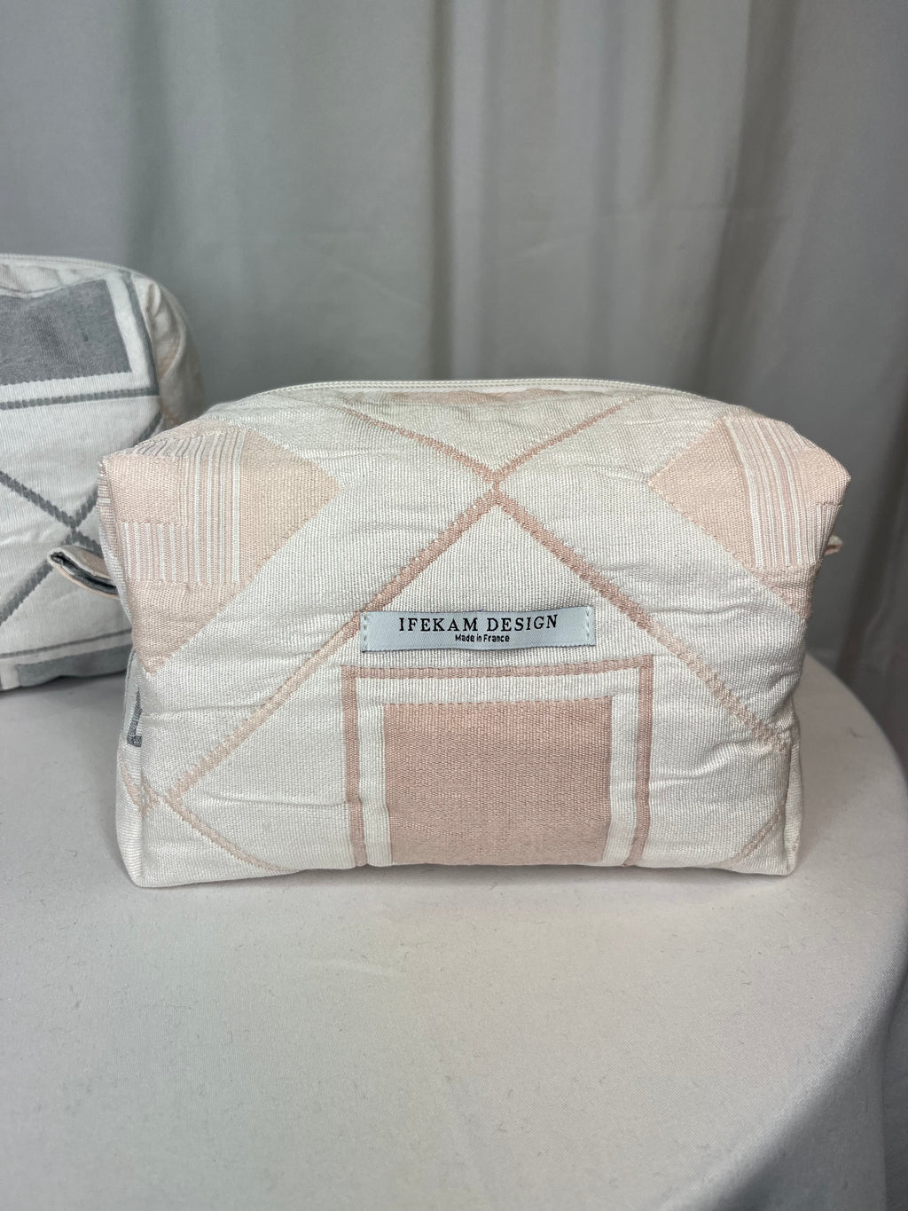 Pochette à maquillage rose pale
