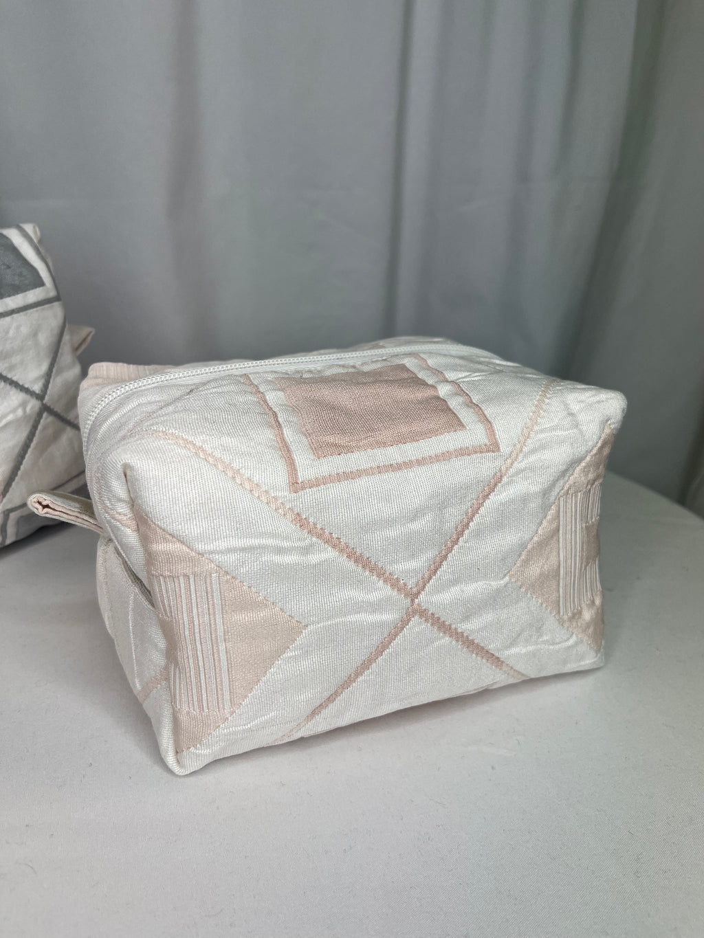 Pochette à maquillage rose pale
