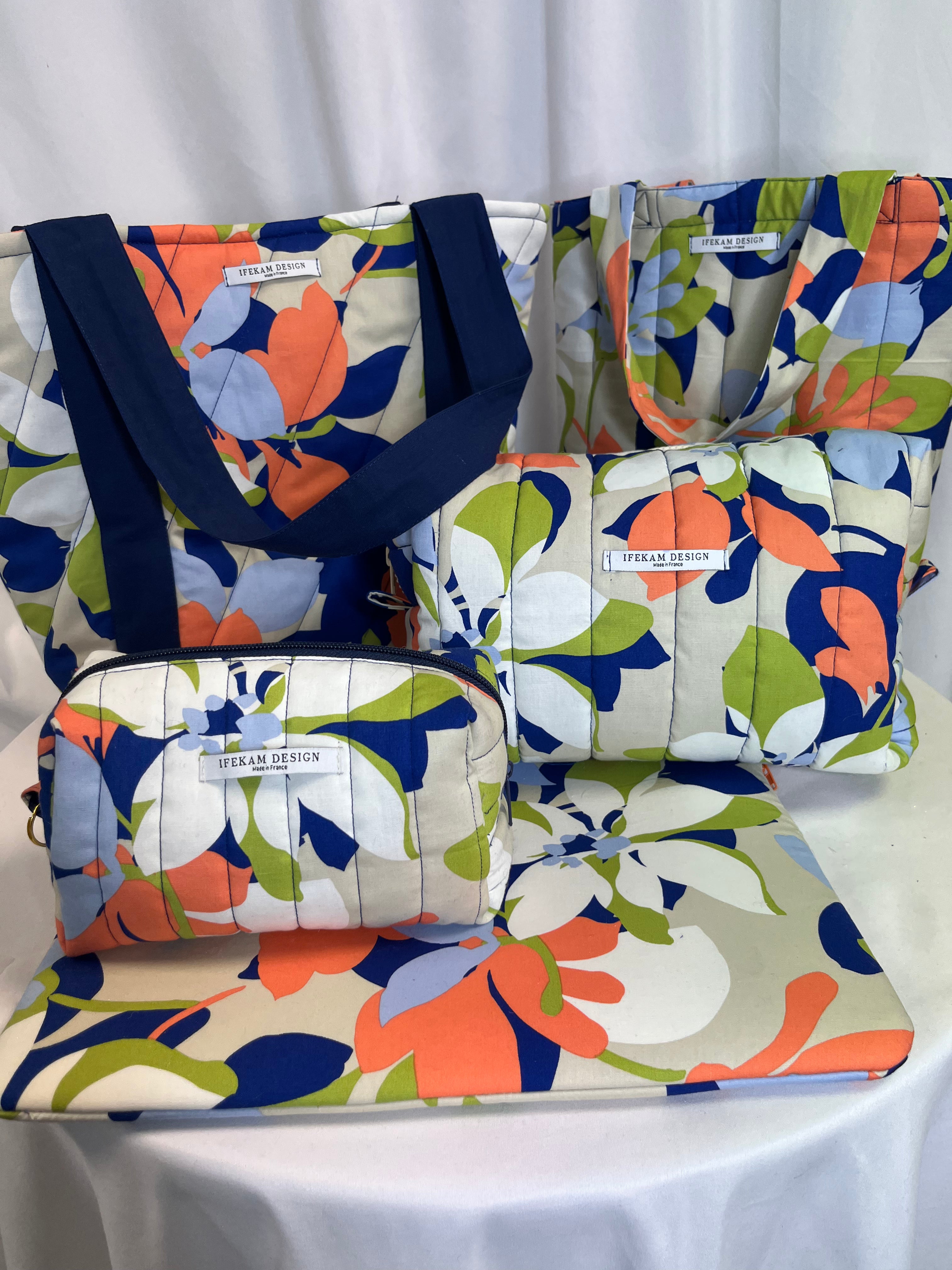 pochette ordinateur fleurie