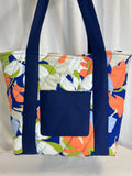 Sac cabas fleuri matelassé