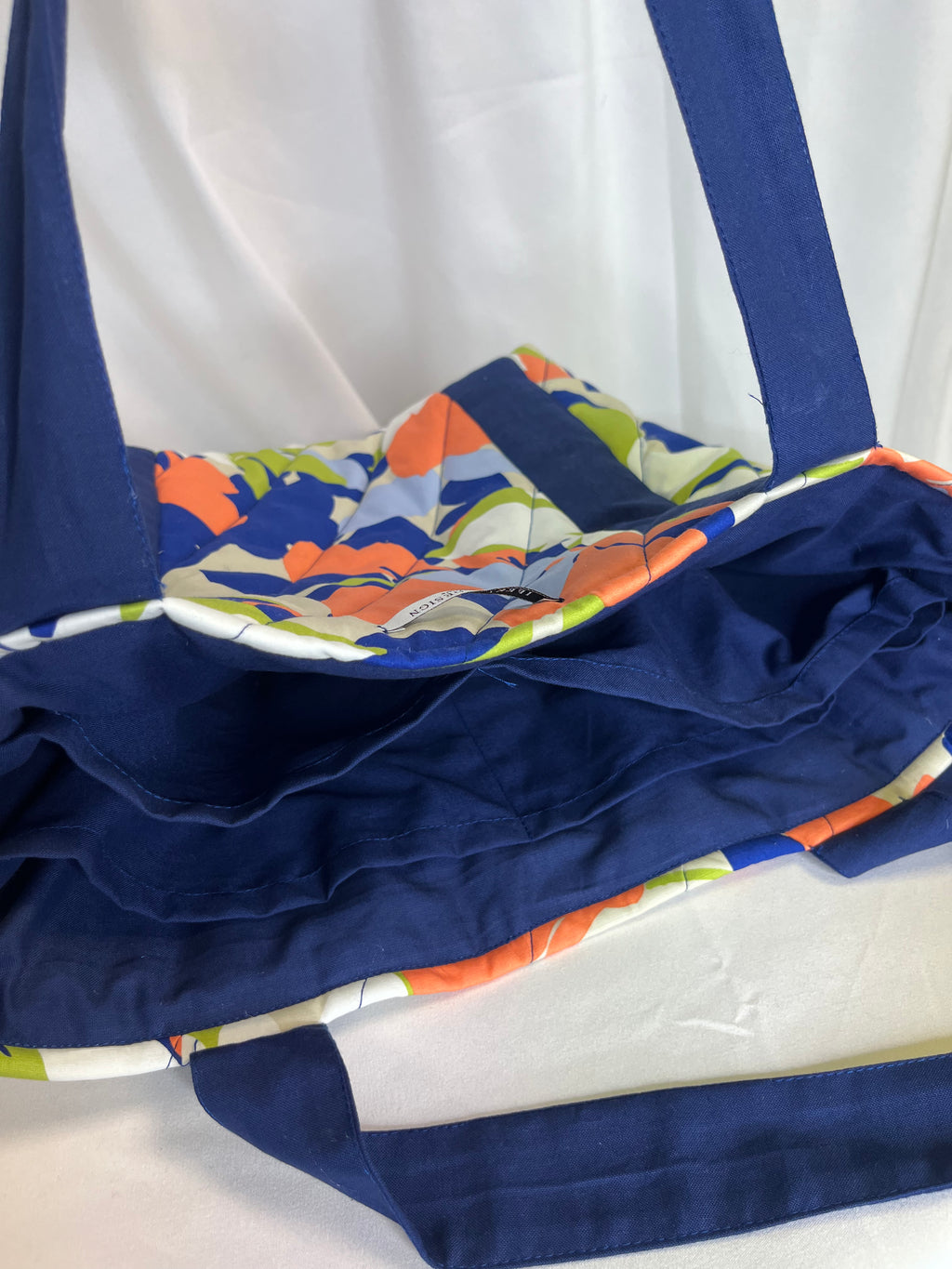 Sac cabas fleuri matelassé