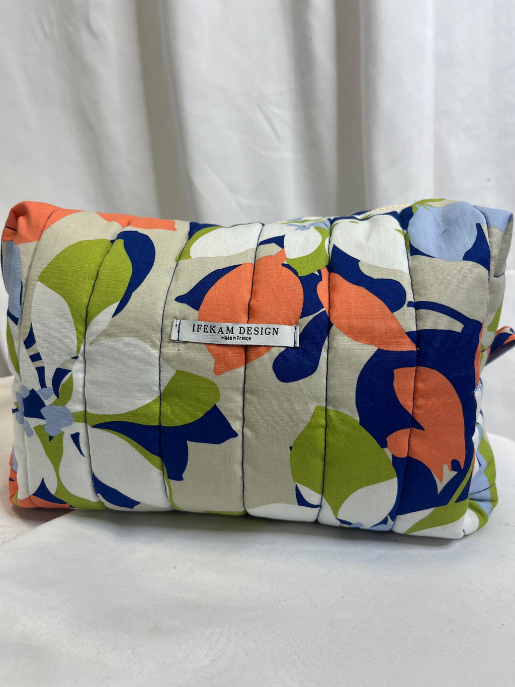 Grande pochette maquillage fleurie