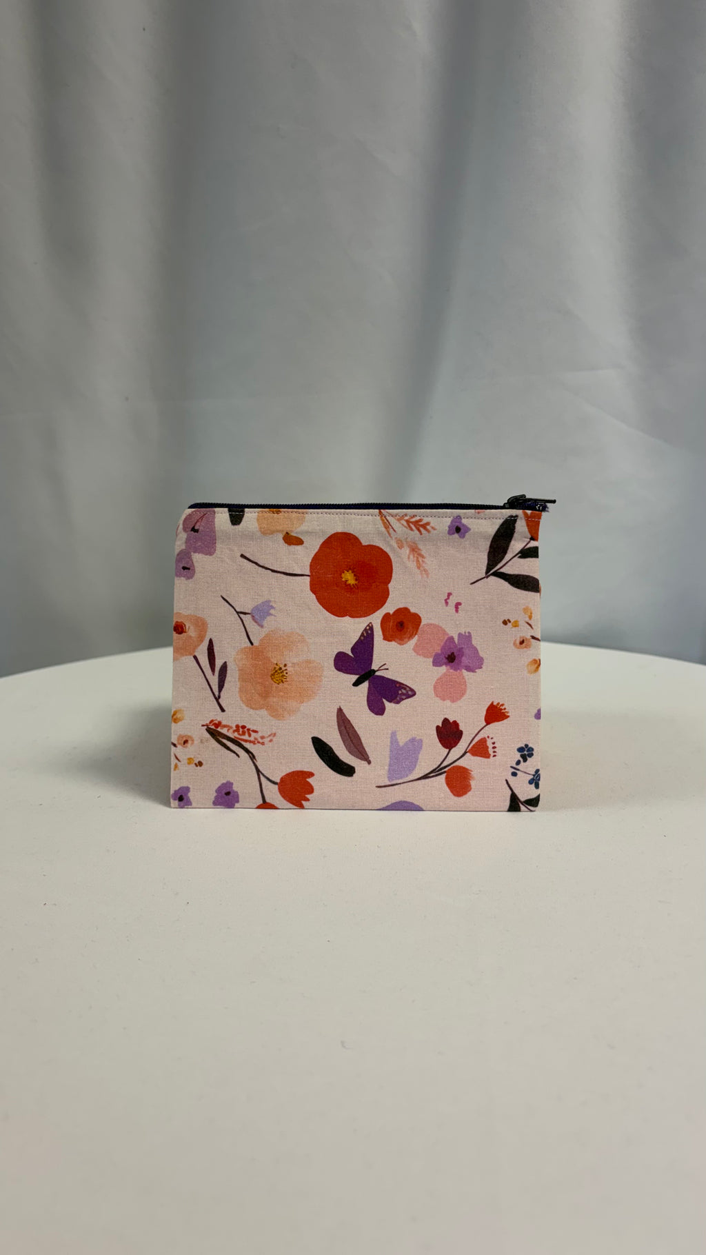 Moyenne Pochette plate pèche fleurie