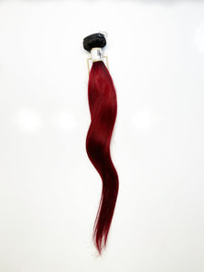 Extension de Cheveux Lisse Human Hair (Couleur Bordeaux)