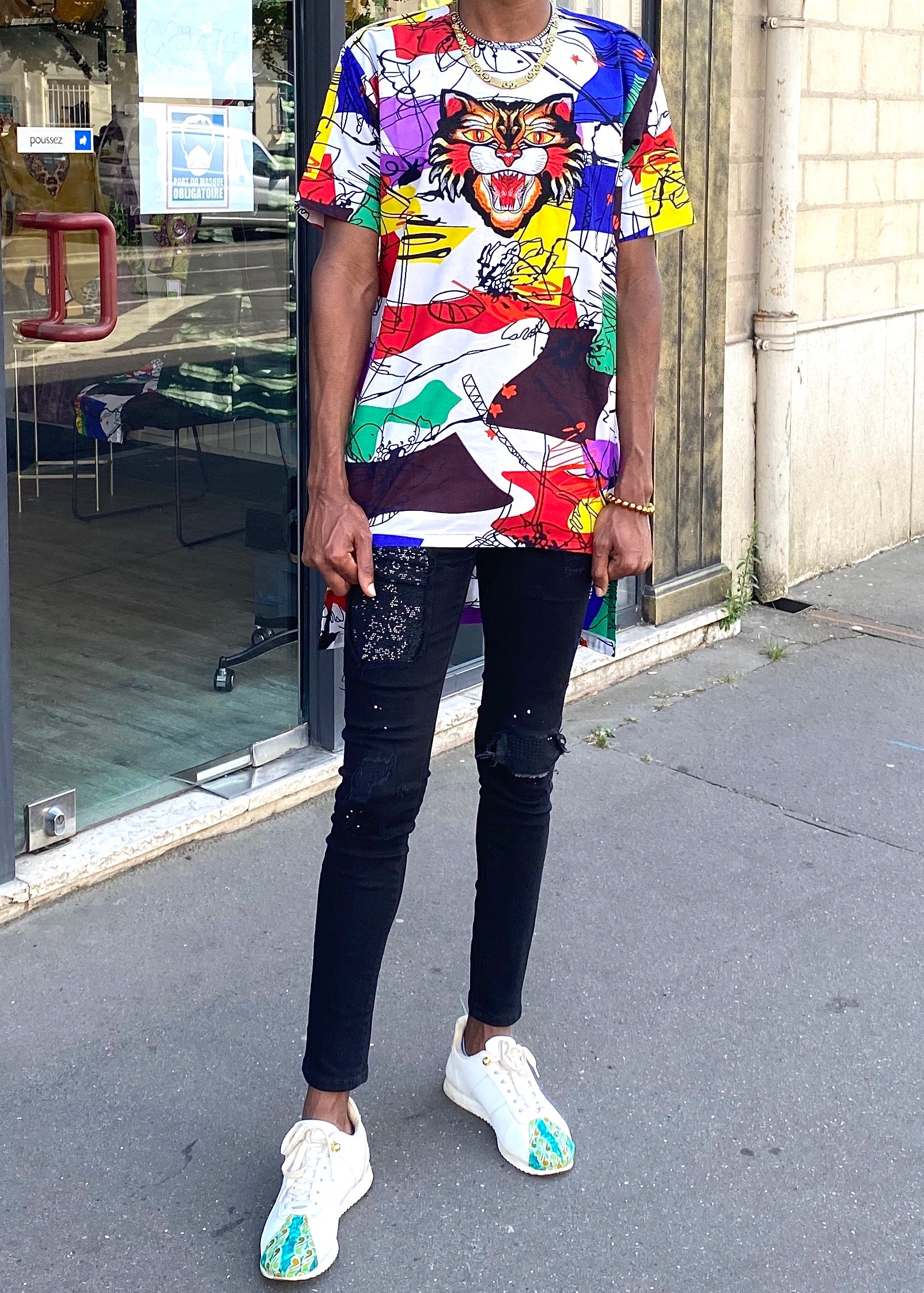 Chemise avec tigre Wax