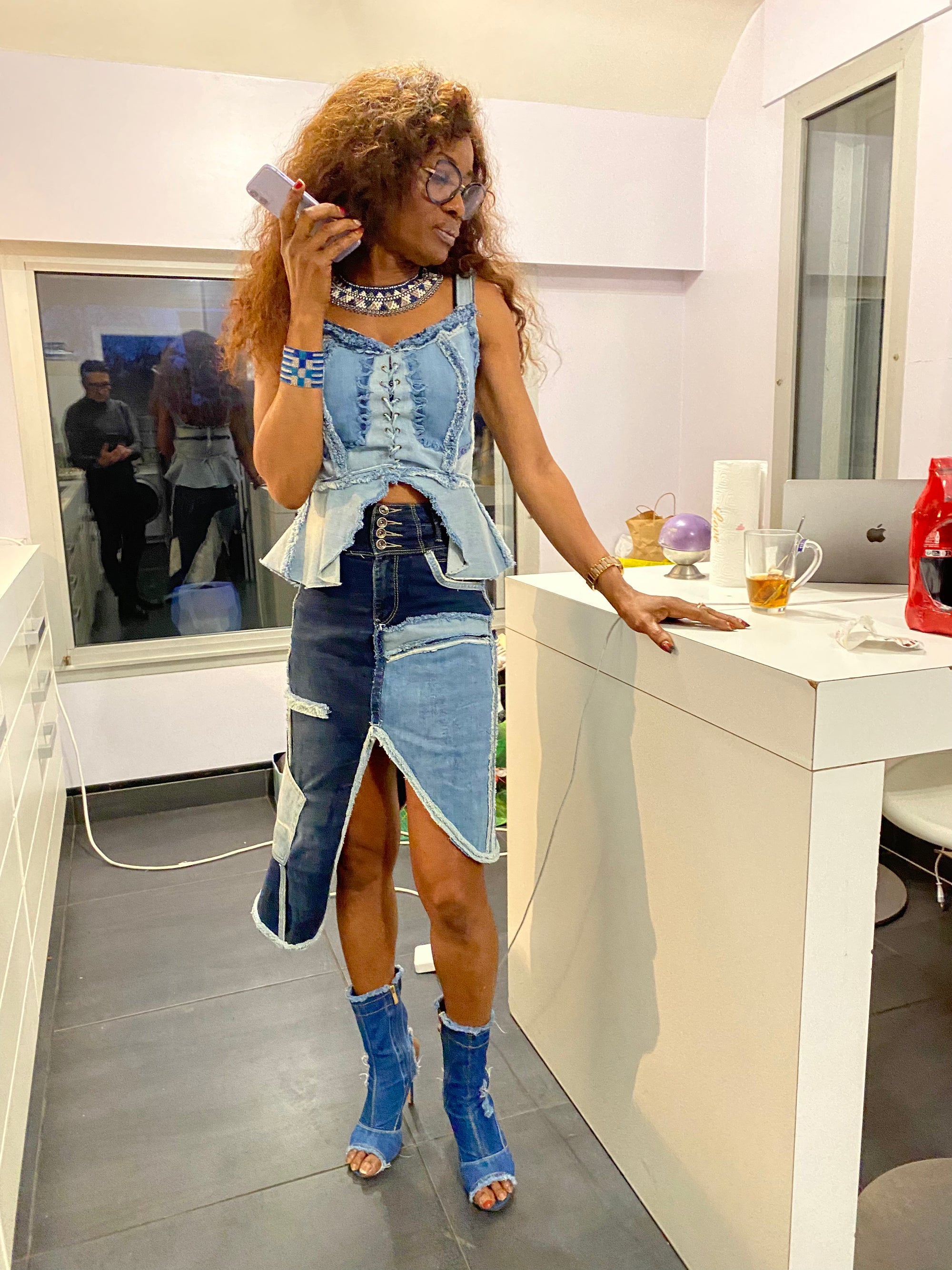 Bustier en jeans #Ifekam