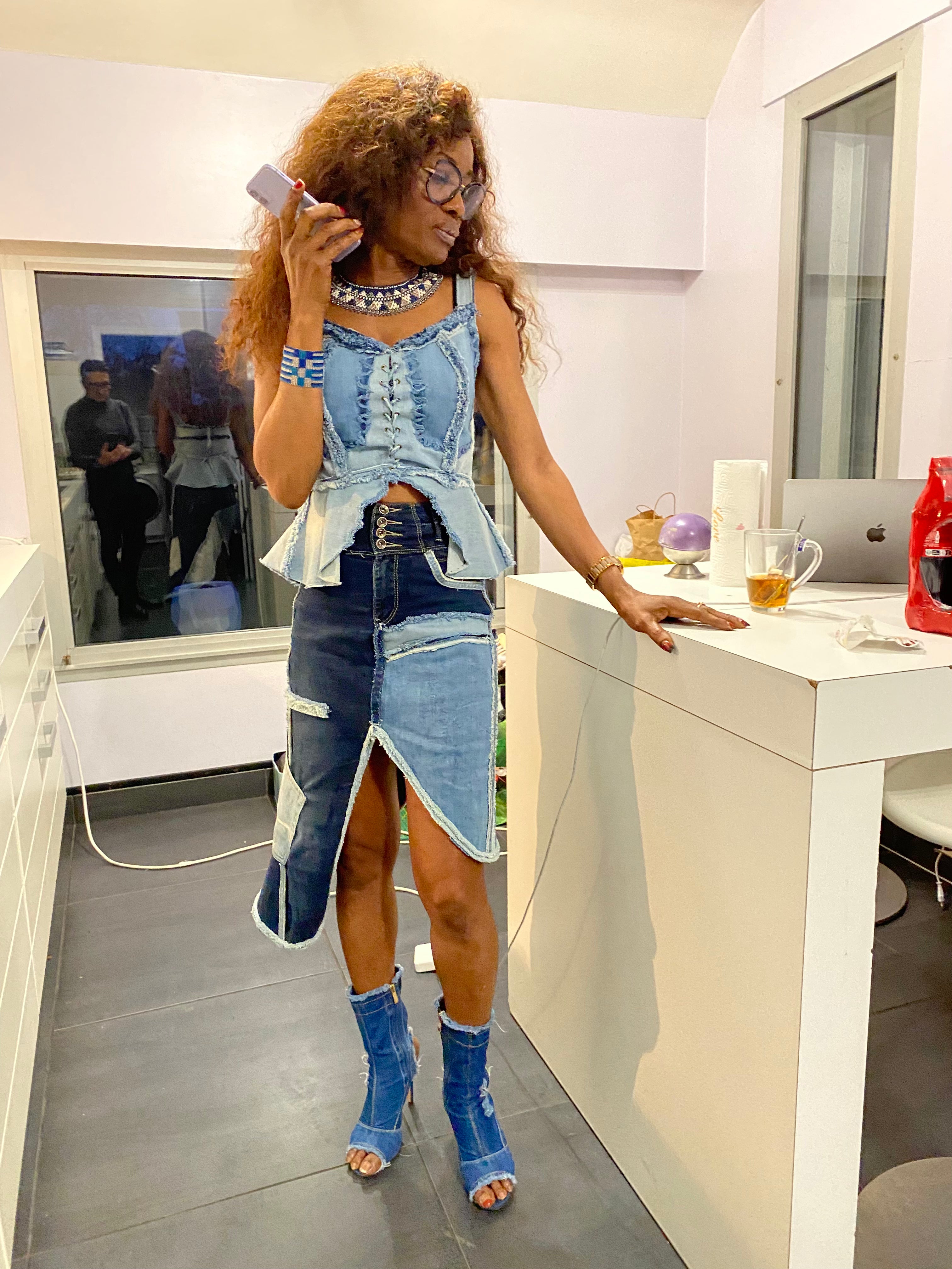 Bustier en jeans #Ifekam